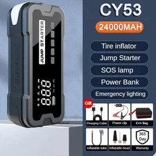 5 In 1 Car Jump Starter Air Pump Portable Air Compressor Power Bank Cars Battery