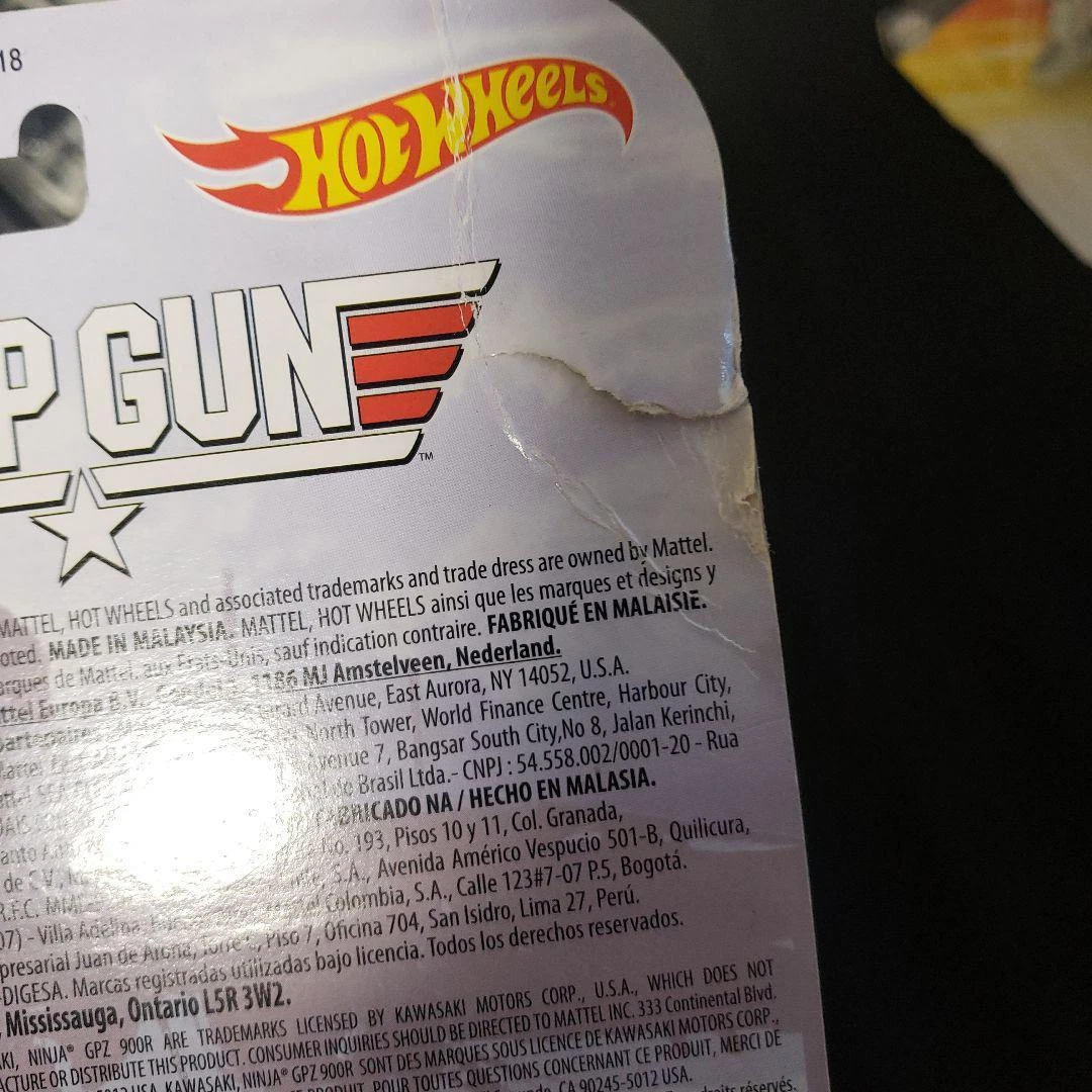 ホットウィール TOPGUN GPZ900 F14 マッチボックス ホットウィール TOPGUN GPZ900 F14 マッチボックス