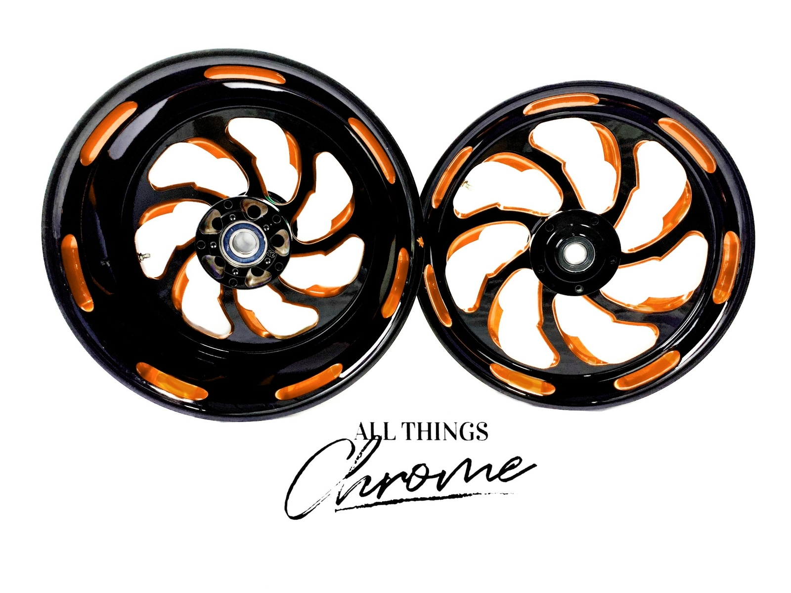 GSXR STOCK SIZE BLACK & ORANGE SAMURAI WHEELS FOR 2001-2005 Suzuki GSXR 600 750