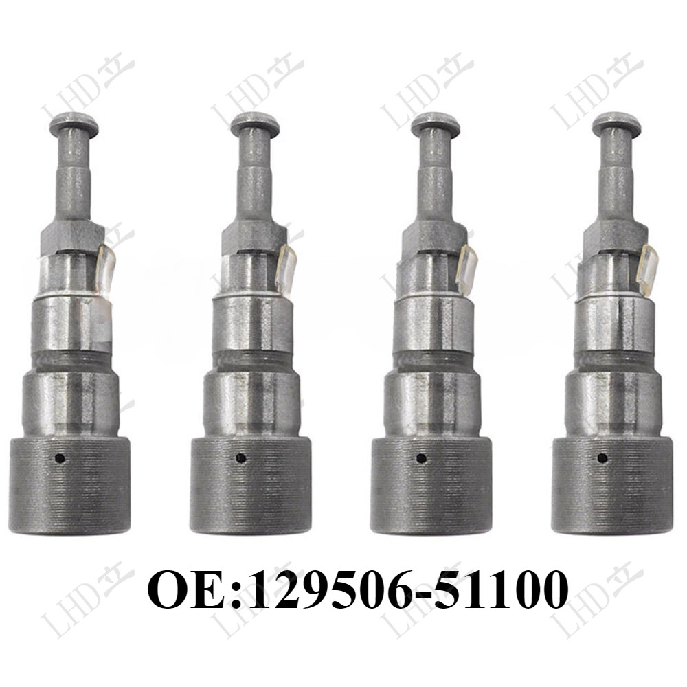 4Pcs Injection Pump Plunger Barrel For Yanmar 4TNE84 4TNV88 4TNE88 129506-51100