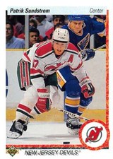 1990-91 Upper Deck Hockey  #288 Patrik Sundstrom  New Jersey Devils 