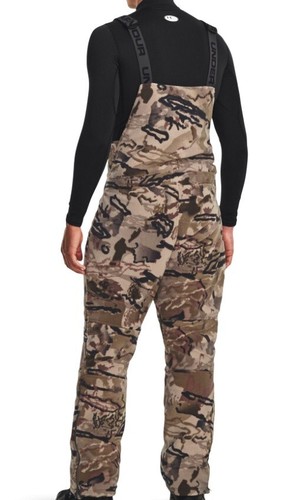 Under Armour UA 1378818-989 RUT Windproof MD Fleece Bib Pants Barren Camo NWT - Picture 2 of 4