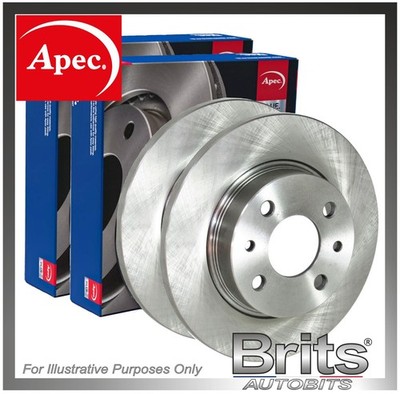 Apec Blue Rear Brake Discs (Pair) for FORD TRANSIT IV 85bhp 2.2 (2006 2014)