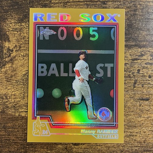 Manny Ramirez [Gold Refractor] #22 2004 Topps Chrome card