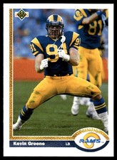 Kevin Greene 1991 Upper Deck #162 Rams NFL READ FREE SHIPPING AutographDen