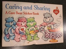 1984 Care Bears Caring is Sharing Sticker Book Pizza Hut Exclusive w/Flaws