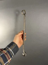 P & C # 2234 ~  1-1/16" & 1" 12pt Offset Box End Wrench - USA - Vtg.