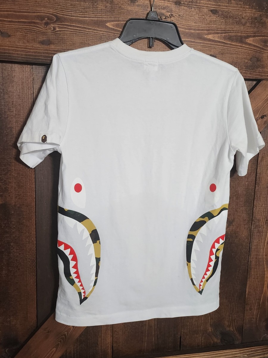NEW Bathing Ape Bape 1st Camo Side Shark T-Shirt Boys Size 140 (US