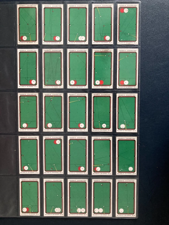 cigarette cards billiards Ogden's  47/50 1928 - Image 3 of 4