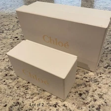 Lot of 2 Authentic Chloe Empty Gift Box 7.25"x4"x3.25" + 11"x6.25"x4" Ship Fast!