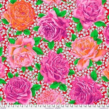 KAFFE FASSETT PHILIP JACOBS ROSE BLOOM PJ77 OPERA FLORAL COTTON FABRIC 1/2 YD