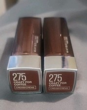 2 PACK Maybelline ColorSensational Lipstick 275 Crazy For Coffee NEW