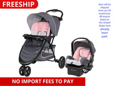 Baby Trend EZ Ride Travel System with EZ-Lift Infant Car Seat, Dash Pink
