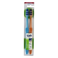 Tom's of Maine Naturally Clean Toothbrush, Soft, 2-Pack Packaging May Vary