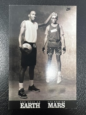 Michael Jordan 1991 Nike Trading Card w/Spike Lee #1 Best on Earth / Mars MINT