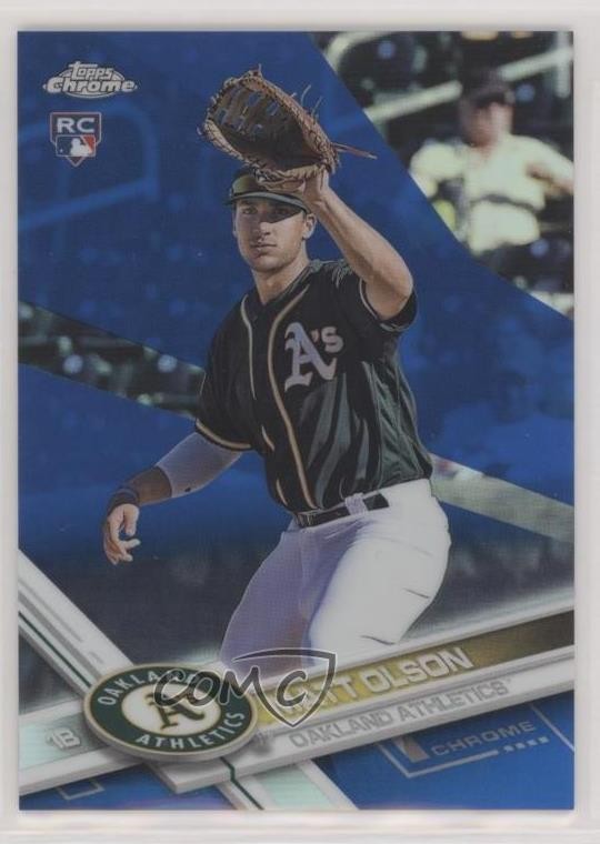 2017 Topps Chrome Blue Refractor 115/150 Matt Olson #98 4l3