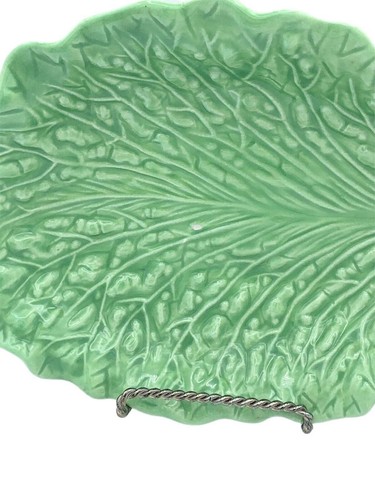 Miramar of California Pottery Green Leaf Plate Serving Dish Green READ Vintage - Picture 6 of 8