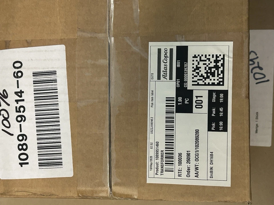 Atlas Copco Transformer – 1089 9514 60 For A Screw Compressor Brand New - Image 2 of 3