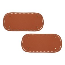2Pcs Crochet Bag Bottom 5.9"x11.8" Oval Purse Bottom Leather Bag Bottom Shape...