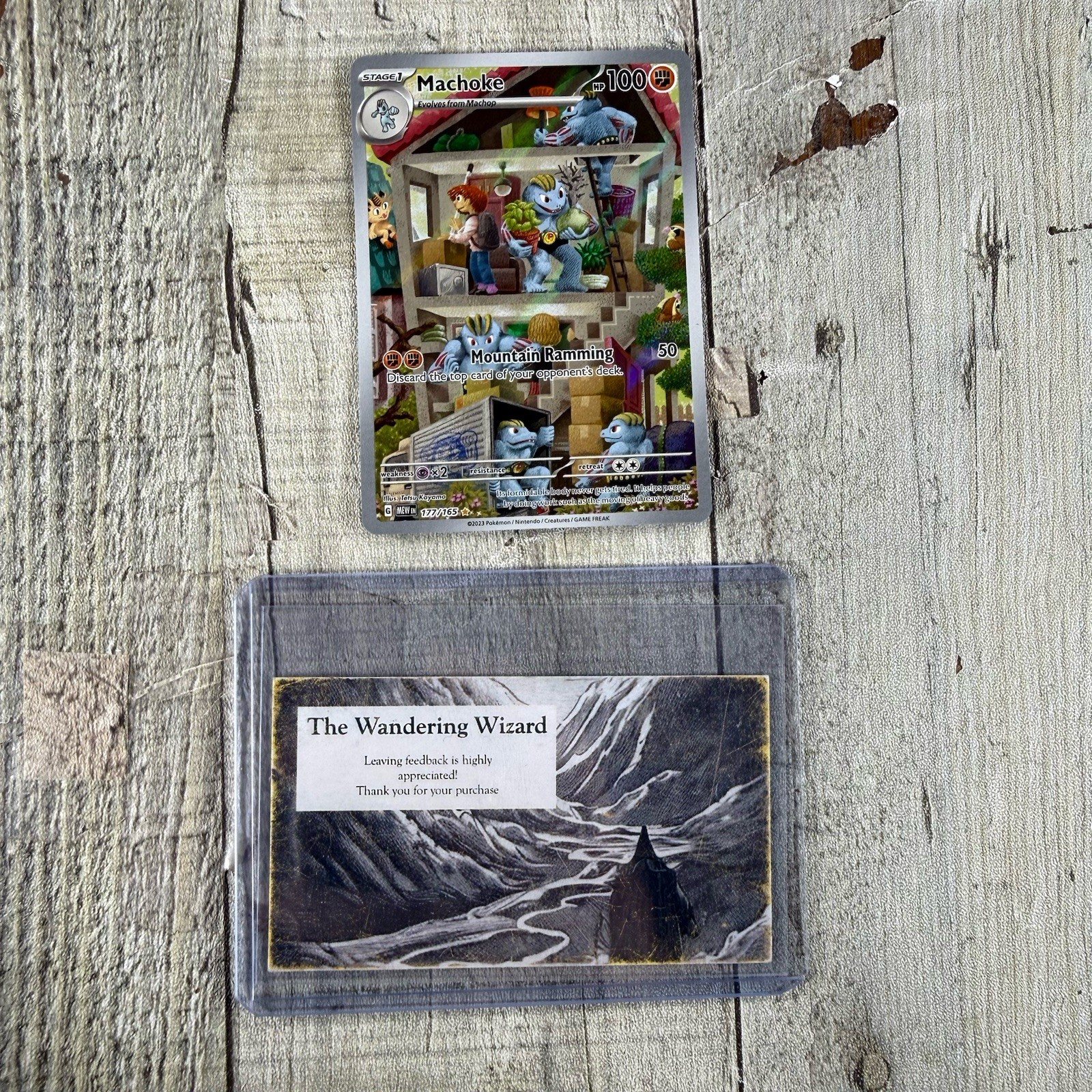 Pokémon TCG Machoke 177/165 Scarlet & Violet 151 Illustration Rare Holo English