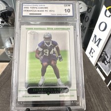 Topps 2005 Chrome DeMarcus Ware Rookie #213 Dallas Cowboys PGA Graded