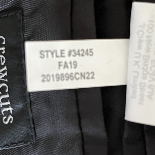 J.Crew Crewcuts Boys Size 7 #34245 Ludlow Tuxedo Jacket Italian Wool Black $268 - Picture 14 of 14