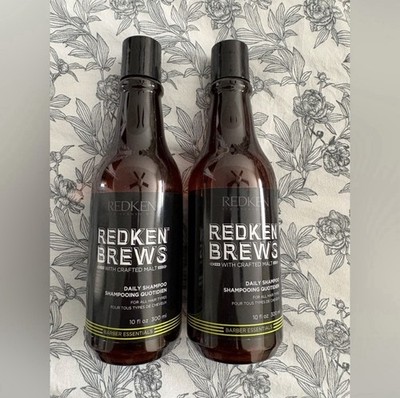 Redken Brews Daily Shampoo 10 fl oz Deep Cleansing For All Hair Types Set of 2