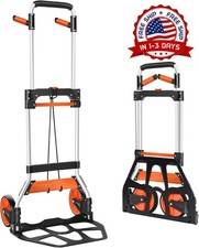 Carrito de mano plegable de aluminio con asa giratoria y cordón elástico NEW US