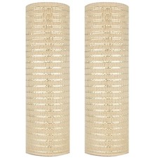 2 Rolls Deco Mesh Flaxen Gold Foil Wreath Supplies Ribbon Craft Decoration