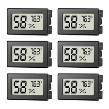 6 Pack Mini Hygrometer Indoor Humidity Meter, Small Digital Thermometer Humidity