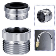 Solid Brass Faucet Adapter with Aerator, Garden Hose to Sink Faucet Converter wi
