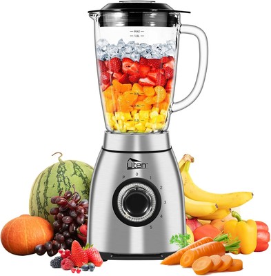 Standmixer Universal Mixer Smoothie Maker Ice Crusher Glas Edelstahl 1800 Watt