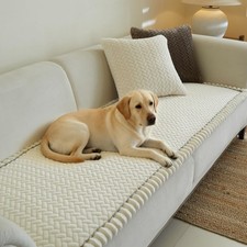 Herringbone Couch Cover for Dogs - Large Silicone Particles Non Slip Pet Sofa...