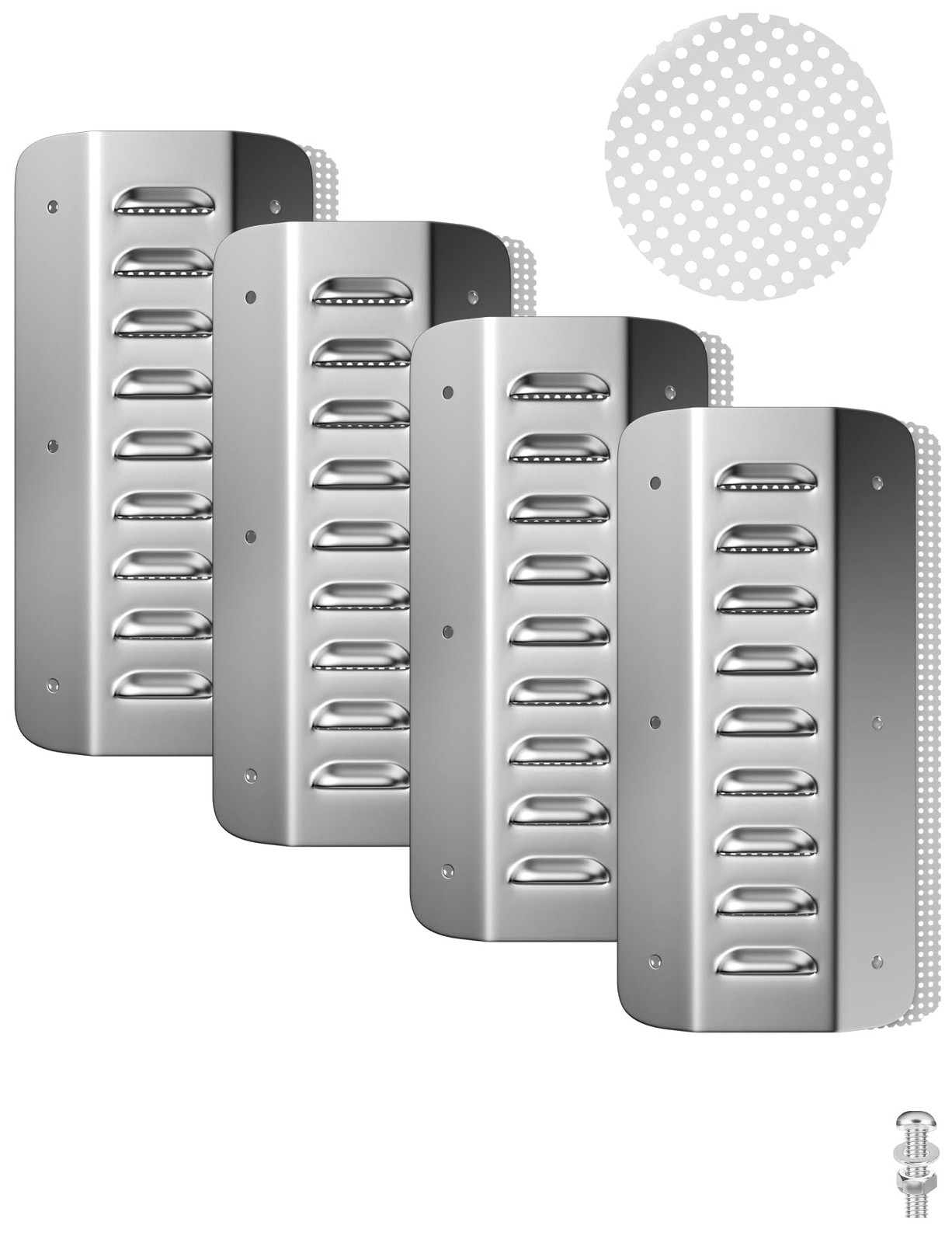 4-Pack Stainless Steel Shipping Container Air Vents â€“ Heavy-Duty, Rust-Free.