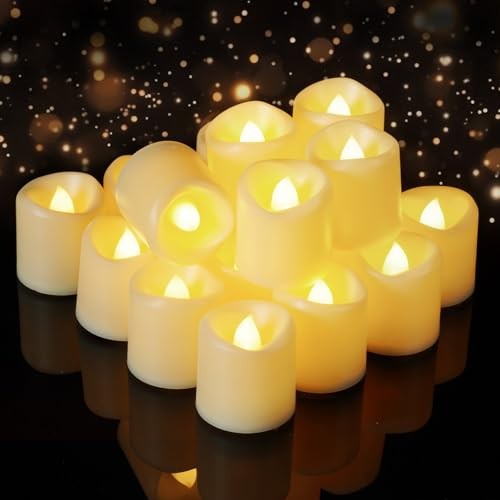 12Pack Remote Control Flameless LED Votive Candles, Long Lasting Battery Operate 12Pack Remote Control Flameless LED Votive Candles, Long Lasting Battery Operate