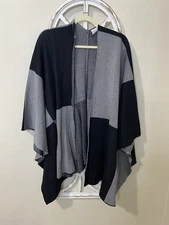 COZY CO BY COZY CASUAL small medium OPEN FRONT PONCHO SHAWL CARDIGAN