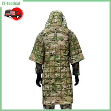 Ghillie Suit Base Poncho | Sniper Camouflage Cape for Airsoft Paintball Hunting