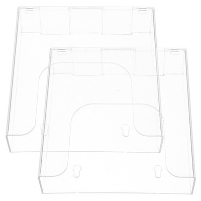 2 Pcs Acrylhalter Hängender Zeitschriftenorganizer Aktenfall Menüständer