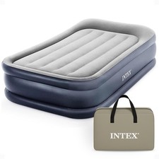 Intex Dura Beam Deluxe Pillow Bed with Built In Pump, Twin