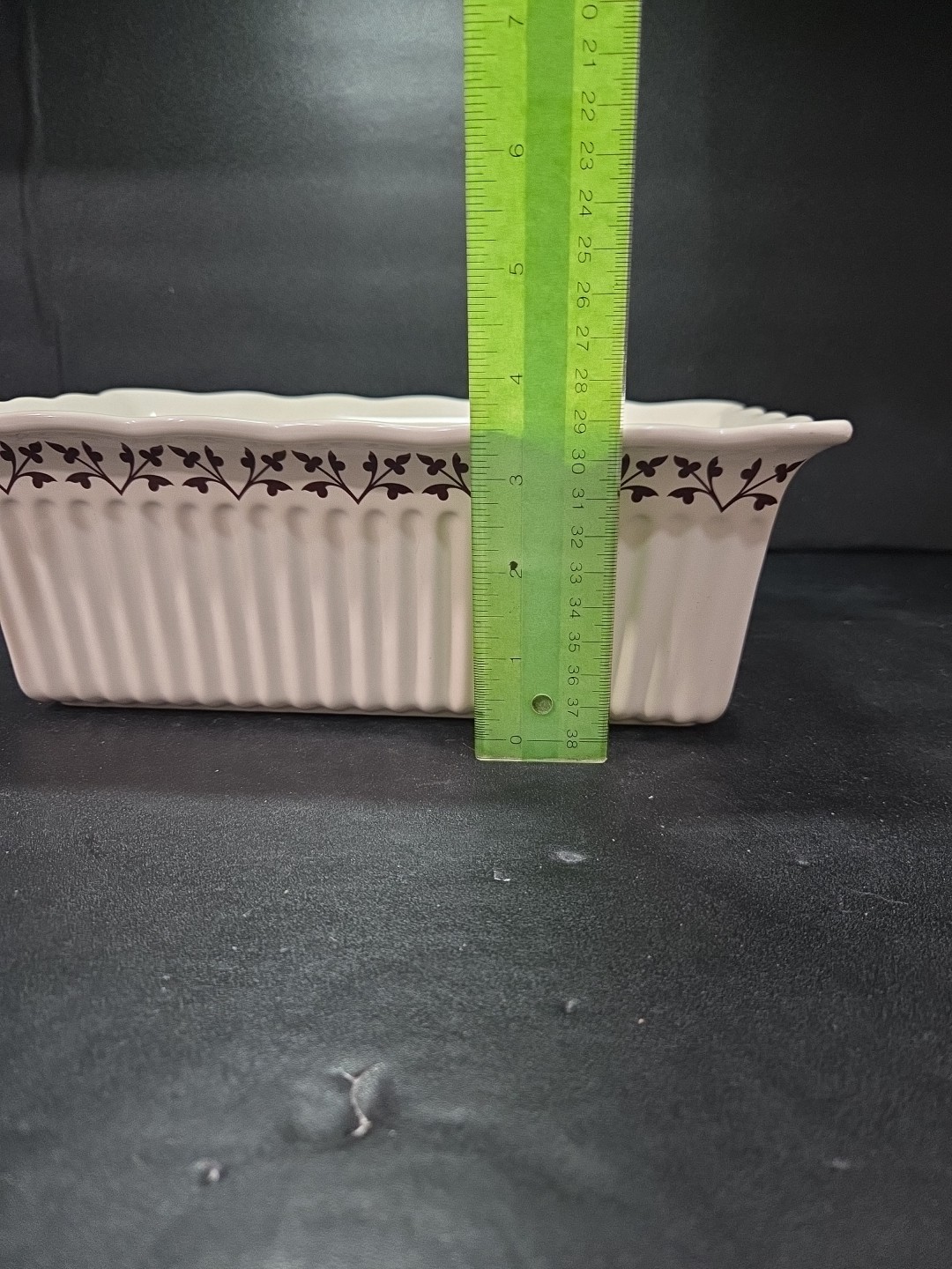 Paula Deen Fall Harvest Stoneware Loaf Casserole Dish, 9x5 Scalloped Dish Ribbed