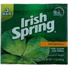 Irish Spring Original Deodorant Bar Soap 3 ct (Pack 11.1 Ounce of 24) 