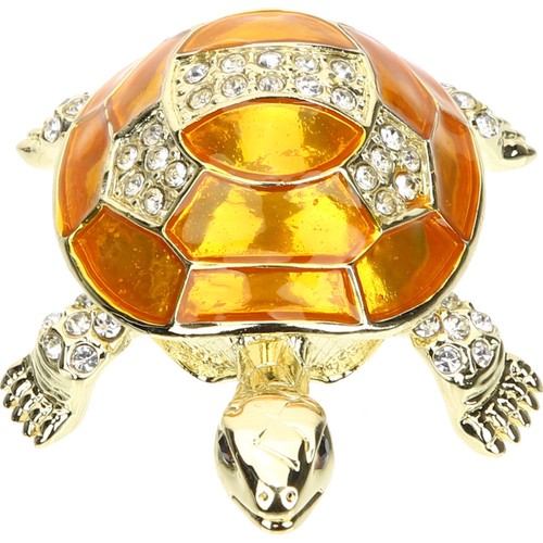  Tartaruga in metallo ornamenti Miss contenitore portagioie portagioie - Foto 5 di 12