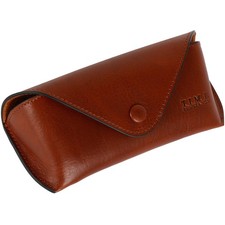 Leather Glasses Case - Hard Shell Leather Eyewear Holder Sunglasses Case Ha...