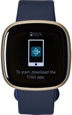 Fitbit Versa 3 soft gold/blau Smartwatch Fitness Tracker Wi-Fi 1,4 Zoll …