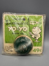 1960's Vintage DUNCAN Tournament Yo-Yo Return Top Original Package Green No. 77