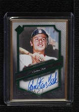 2021 Topps Transcendent Collection Emerald 5/15 Carlton Fisk Auto HOF 0u17