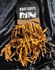 Pair Of Faux Leather Boot Cuffs, Rust Colored. 100 Acrylic. Western Equestrian