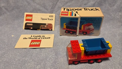 Vintage 1975 Lego Tipper Truck #435 100% Complete with Box and instructions