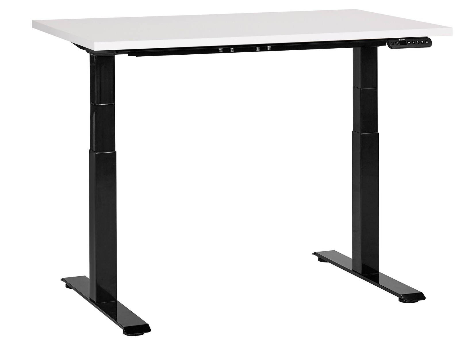 Scrivania regolabile elettricamente bianco e nero 120 x 72 cm DESTINES