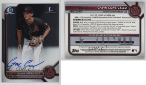 2022 Bowman Chrome Prospect Auto Gavin Conticello #CPA-GC Auto
